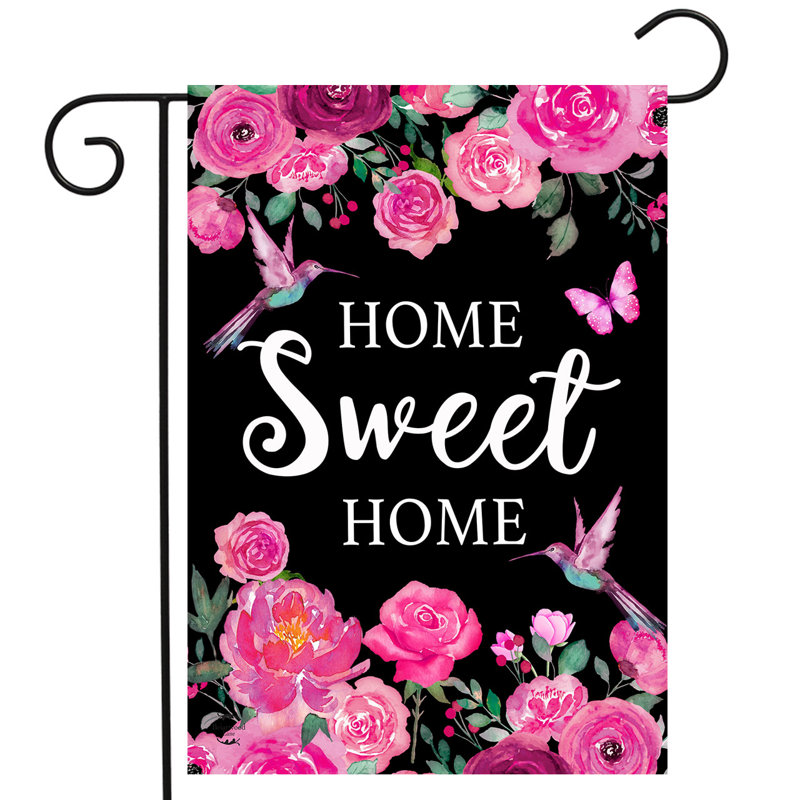 Drapeau de jardin Home Sweet Home Hummingbirds