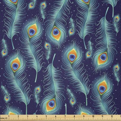 Cowins Graphic Peacock Feathers Multi-Purpose Fabric