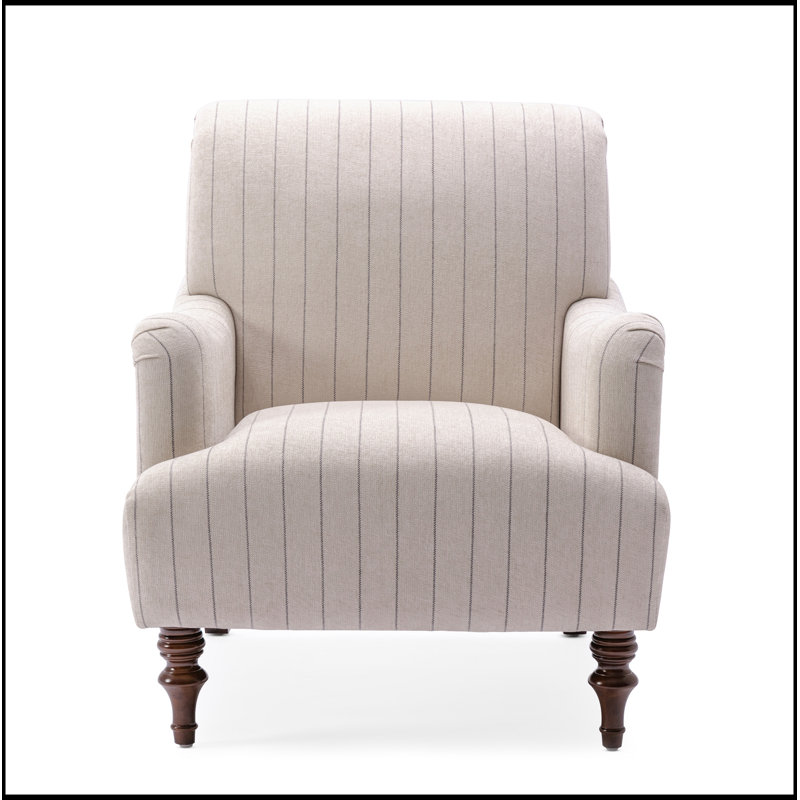 Fauteuil en polyester naturel avec 4 pieds, confortable et élégant pour les intérieurs modernes et polyvalent