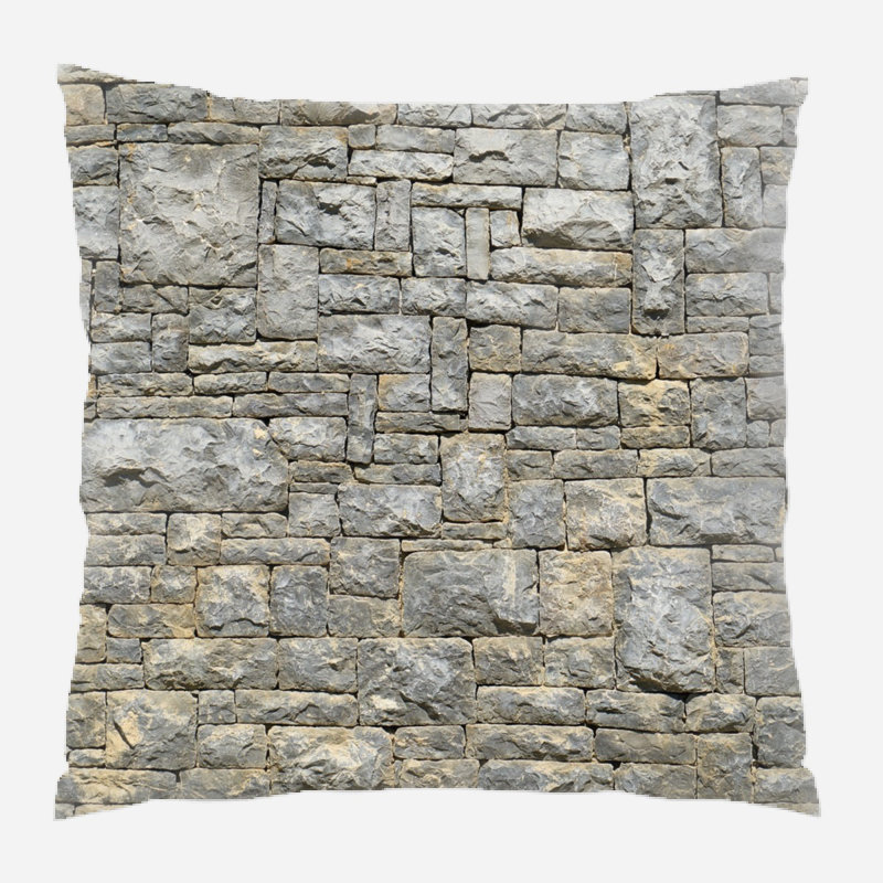 Granite Geometric Microsuede Reversible Throw Pillow