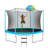 8' Round Backyard Trampoline with Safety Enclosure-40436725