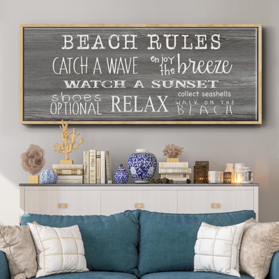 Beach Rules - Toile encadrée