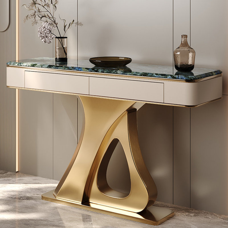 Console en métal de style italien, H 33,4 po x l 62,9 po x P 13,7 po
