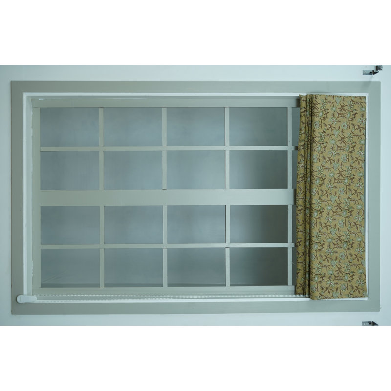 Store romain imprimé bloc - élégance faite à la main pour chaque maison, Nayaab, vert clair, L 20 po x L 108 po