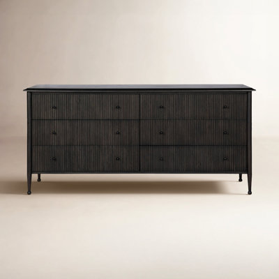 Eloise 6 Drawer Dresser-Smoked Black Mindi