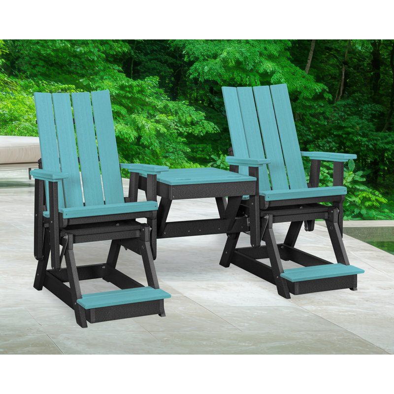 Fauteuil oscillant Brandon, Bleu / noir