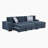 Odesser 115" W 2-Piece Chenille Sleeper Sectional-1138026910-1138026908