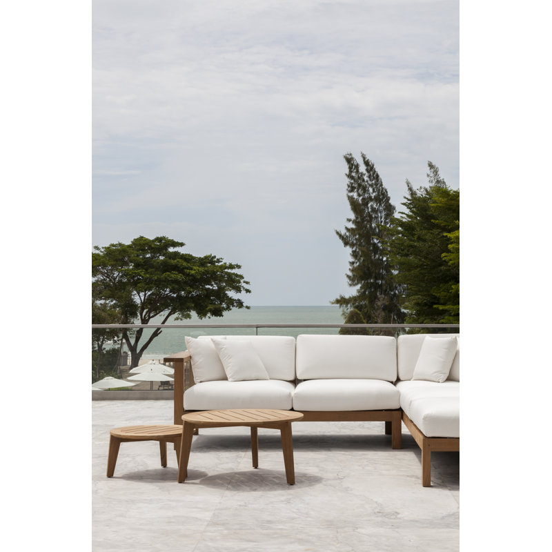 Maro Square Pillow Cover & Insert, Canvas Natural Sunbrella® Canvas