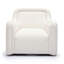 Chaise pivotante en chenille tressée crème Ruyle
