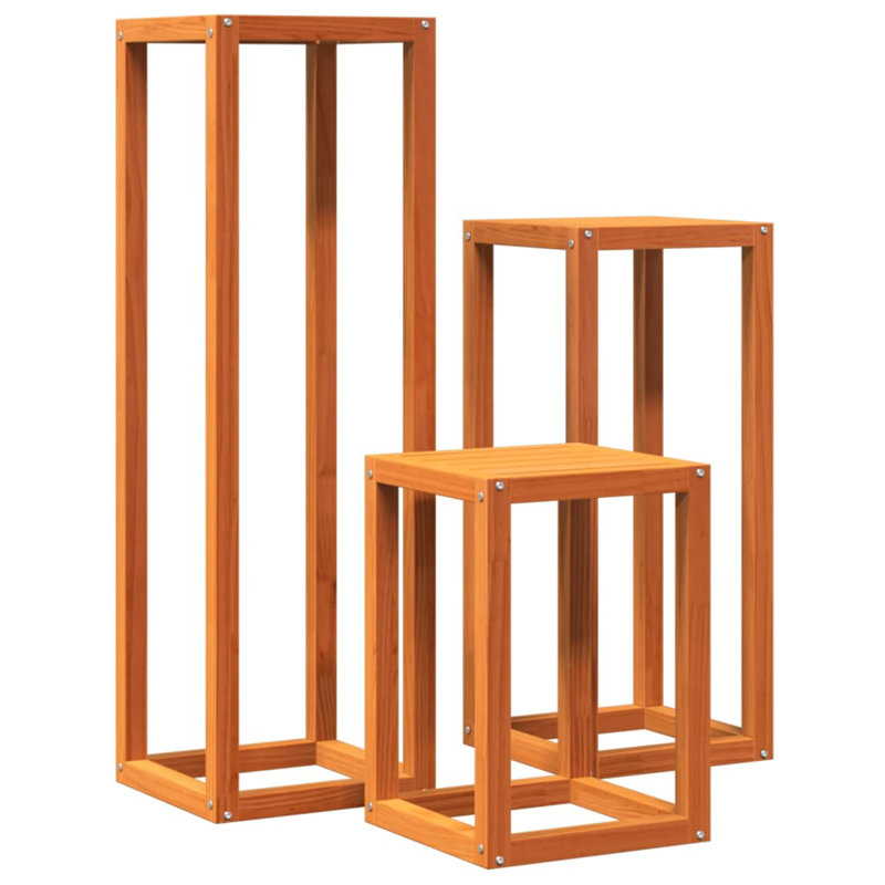 Spirit Plant Stand - Set of 3, Wax Brown