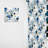Industrial Blue Matrix Geometric Pattern I - Modern Velvet Curtain - Room Darkening - 1 Panel-107597193