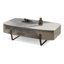 Table basse rectangulaire en acier au carbone gris et noir