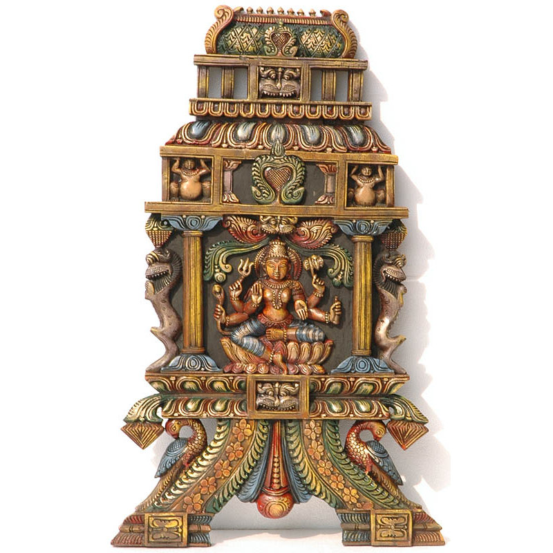 Déesse à six bras Mariamman (Tenture murale)