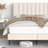 Platform Bed Frame with Tufted Upholstered Headboard & Solid Wood Bed Legs-86671010-86671007