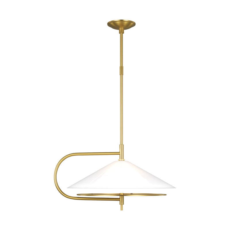 Gesture 2 - Light Pendant, Burnished Brass
