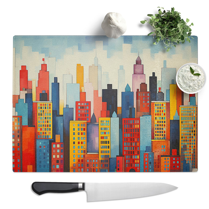 New York Minimalism  Glass Chopping Board