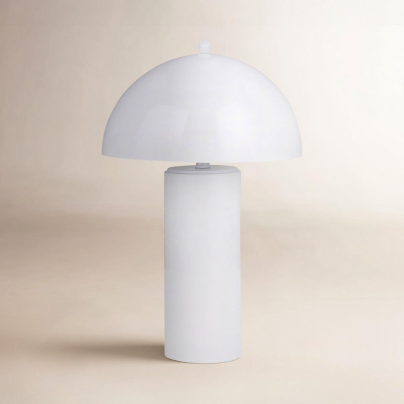 Kellen Crissy Dome Metal Table Lamp, White