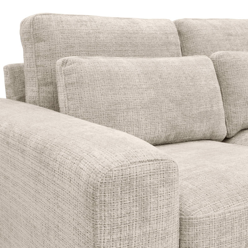 4 Seater Corner Sectional, Cream, Right Hand