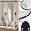 Miroir noir 18 po x 40 po