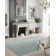 Tiffany Smooth Low Pile Semi-Plain Duck Egg Blue Rug