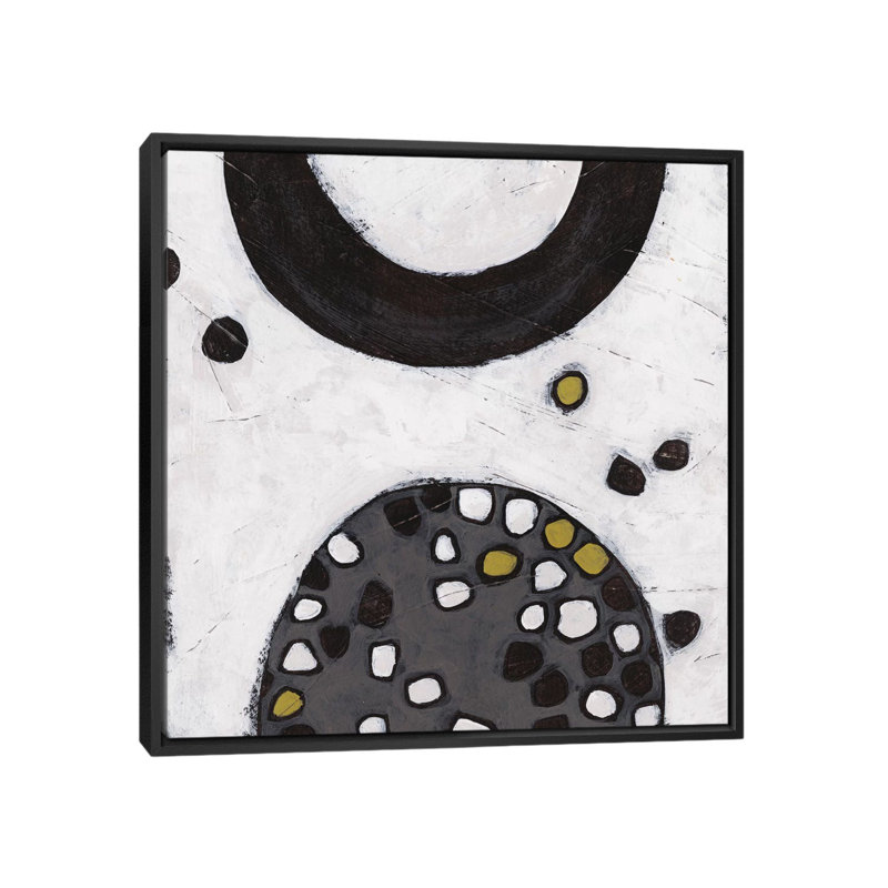 « algorithme iv », reproduction d’art sur toile, H 18 po x l 18 po x P 1,5 po, Toile avec cadre noir, Pas de tapis