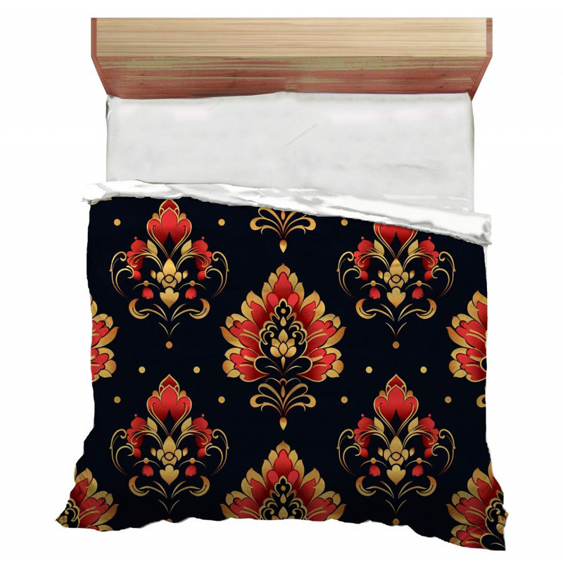Trendy Floral Plush Microfiber / Polyester Comforter, Twin Comforter