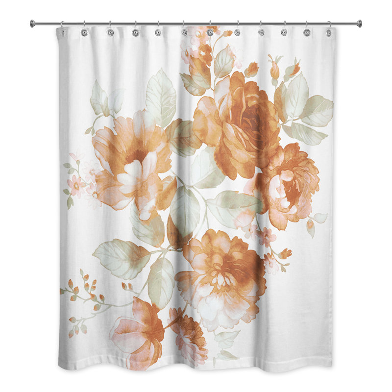 Rideau de douche simple Perine, Jaune