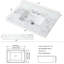 Meuble-lavabo de 37 po x 22 po en pierre frittée - lavabo en céramique blanc, comptoir, rehausse l'apparence, s'adapte aux comptoirs de salle de bain standard avec lavabo sous-comptoir rectangulaire pour rénovation 3 comptoirs