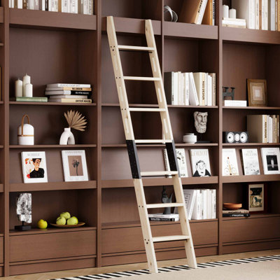 Solid Wood Library Ladder