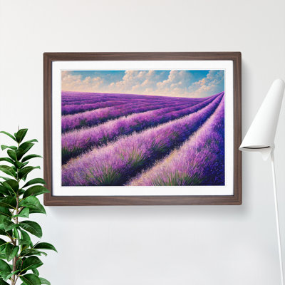 XH1022-7118X Precious Lavender Flower Field - Single Picture Frame Print