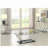 Chrome Rectangular U-Shaped Glass Top Coffee Table