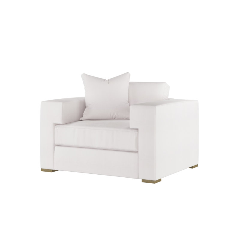 Fauteuil d'appoint Gabrielle, Dune, Neige page (tissu performance) 1355-91