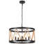 Lustre cylindrique à 5 lumières de 20 pouces à intensité variable avec corde de chanvre pour le salon-1175348645