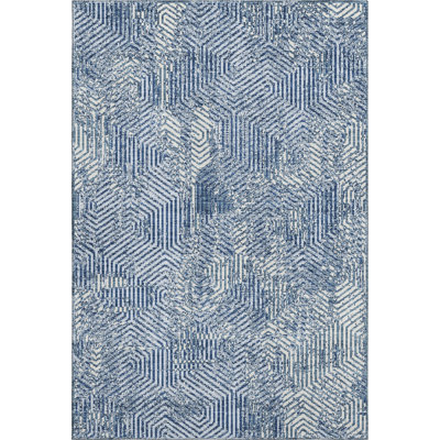 Premium Machine Washable Prisco Navy Rug