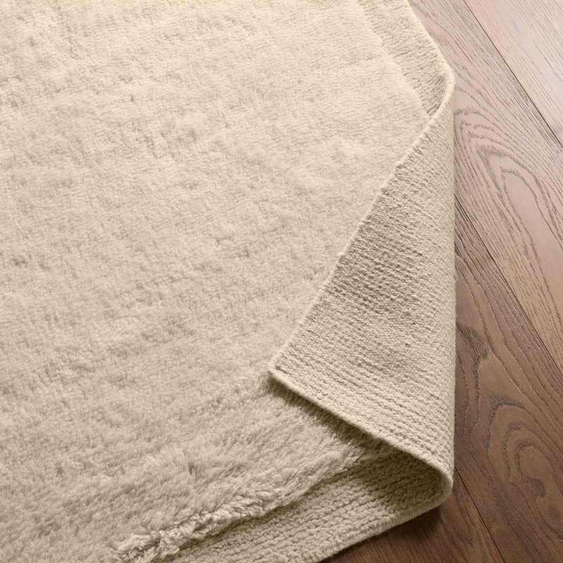 Jaipur Living Sarra Handwoven Modern/Contemporary Ivory Shag Area Rug (8'X10'), Rectangle 10' x 14'