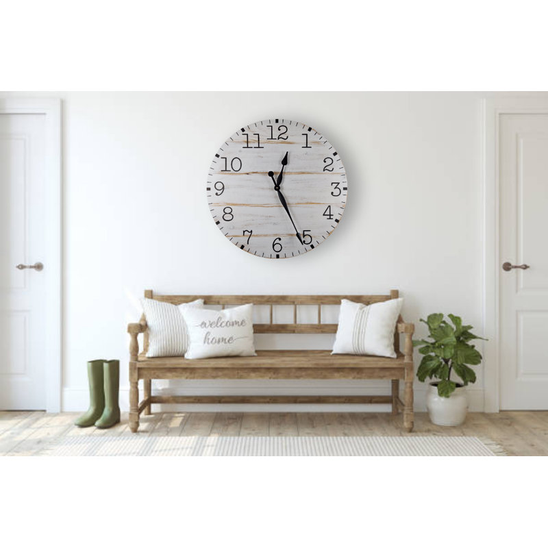 Abran Wood Wall Clock, Small