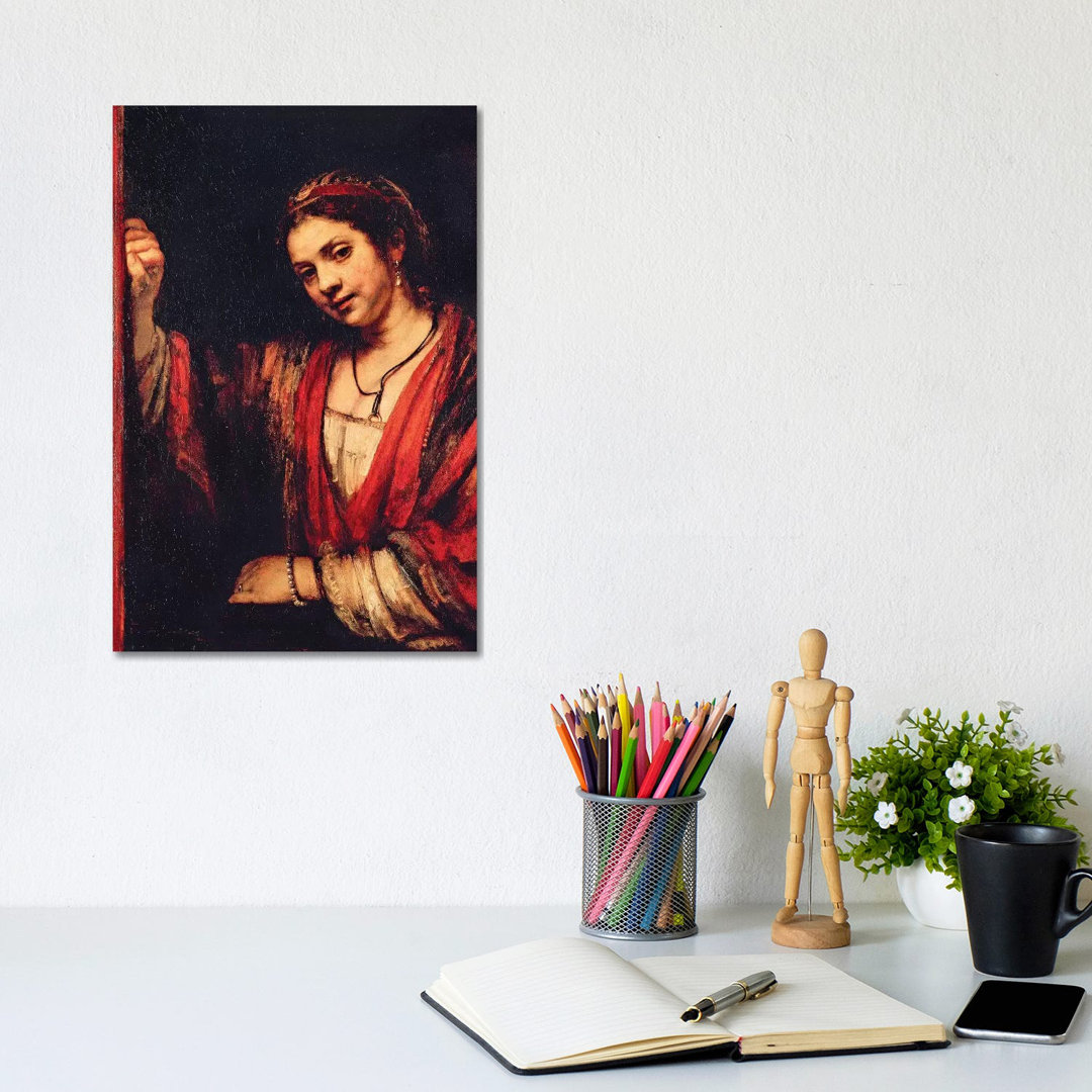 Portrait Of Hendrickje Stoffels by Rembrandt Van Rijn - Wrapped Canvas Painting