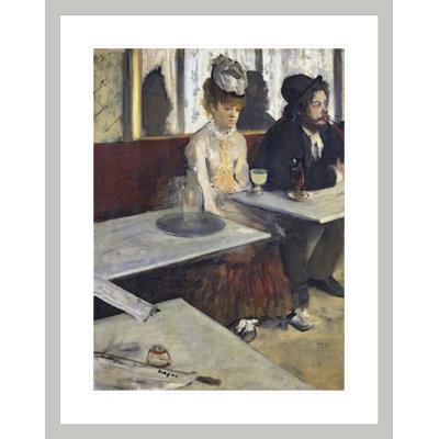 «In a Café (The Absinthe Drinker») par Edgar Degas, impression giclée encadrée