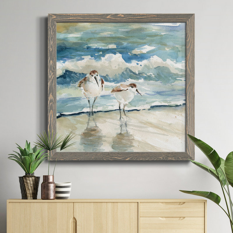 Lagune - cadre photo, impression sur toile, Cadre gris, H 27,5 po x l 27,5 po x P 1,5 po