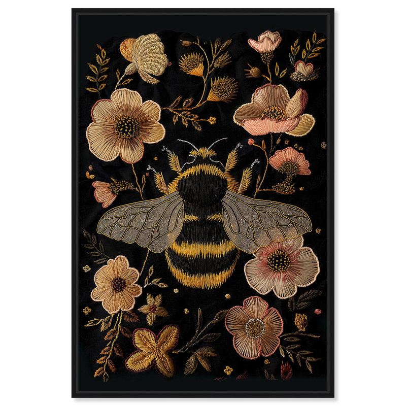 «Honeyed Herald II» par Art Remedy, Structure noire, H 16 po x l 11 po