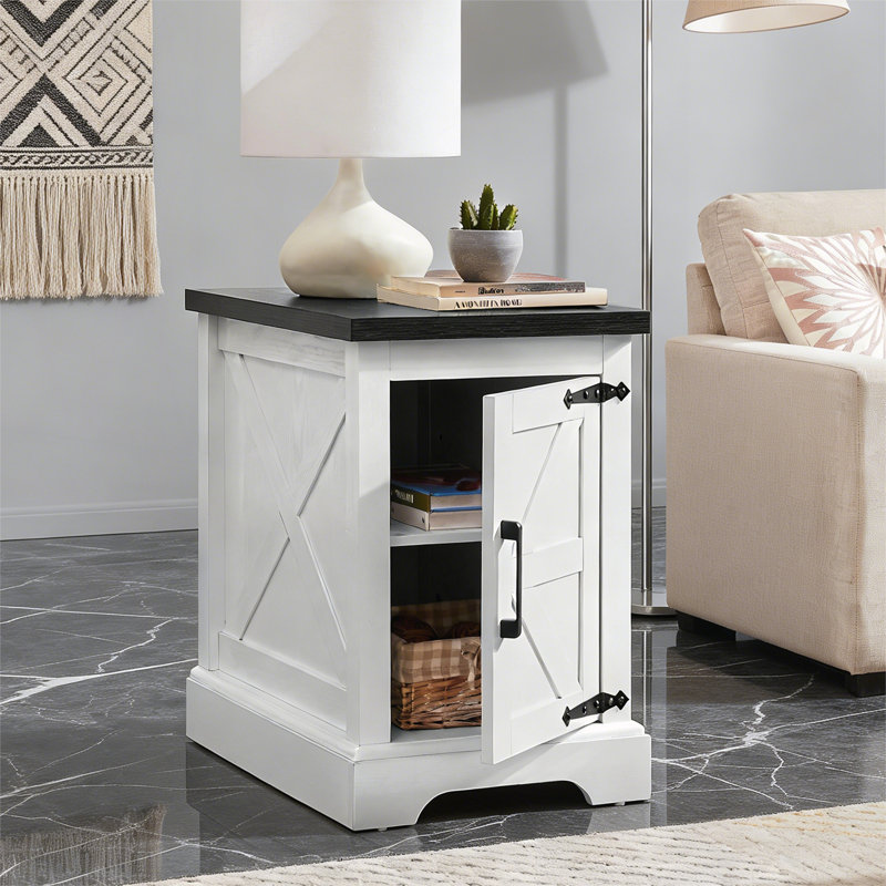 Table de chevet Farmhouse, Blanc