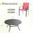 7-Pieces Round Patio Dining Set With Stackable PVC-coated polyester Chairs-1583373422