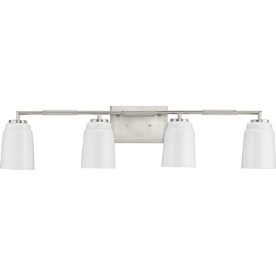 Éclairage pour meuble-lavabo industriel à quatre lumières