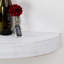 Grande tablette murale flottante ronde en bois ovale rustique - blanche-6956461-6956462