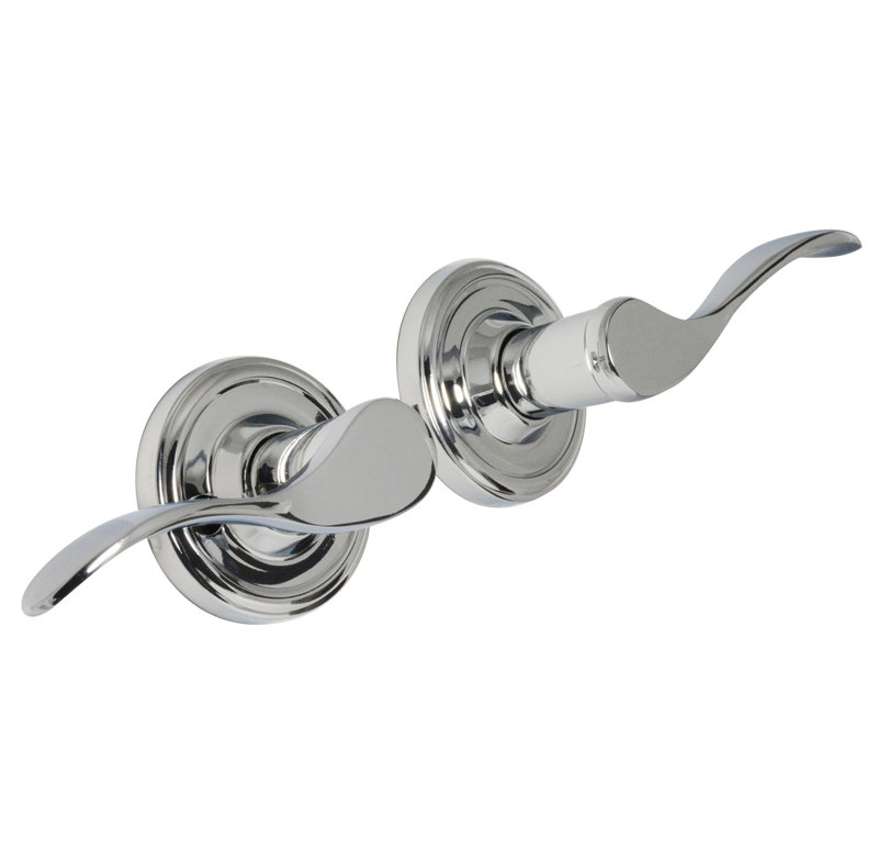 Levier de porte de passage Bordeau, Droite, Chrome brillant