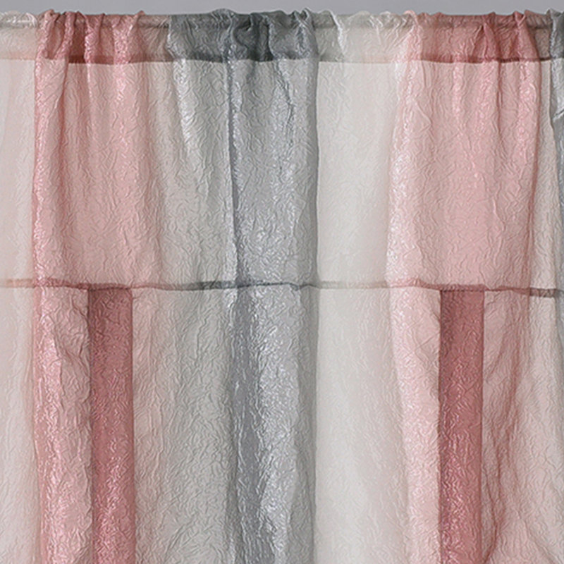Velia Sheer Curtain Single Panel, Blush