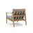 Ensemble de conversation teck avec coussins sunbrella 3 pièces relaxing deep Thorin