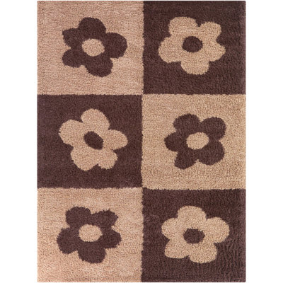 Tapis brun à poils longs Sylvia