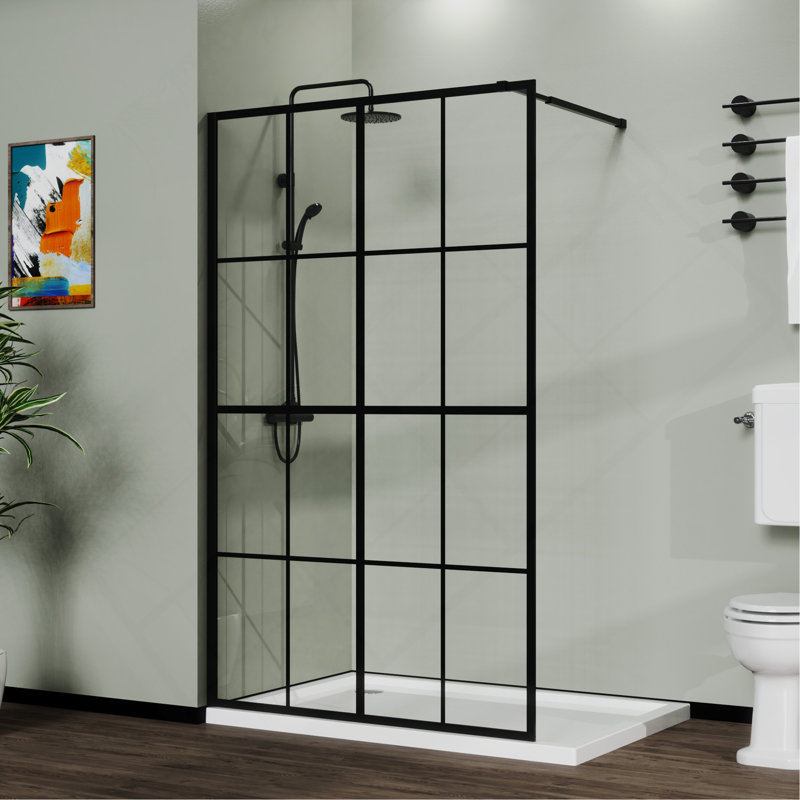 46 po x 72 po, écran de douche, pièce pour salle de bain, noir