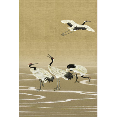 Cranes on Gold I - Painting